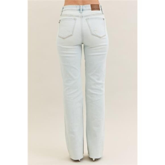 NWT Judy Blue Full Size Destroy & Fray Hem Bootcut Jeans Plus Size - Picture 4 of 7